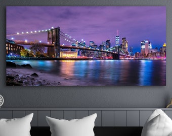 New York City Decor, Modern City Wall Decor, Manhattan Wall Decor, New York City Skyline, New York City Print, Huge Canvas Art, Luxury Decor