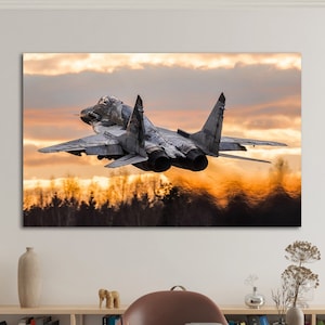Fighter Jet Wall Art, Fighter Jet Canvas Print, Home & Office Decoration, Aircraft Wall Decor, Jet Wall Decor, Abstract Line Art Plane Art