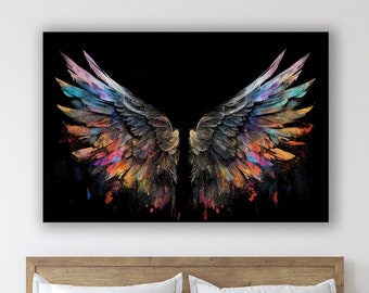 Angel Wings Wall Decor, Abstract Angel Wings, Angel Wings Wall Art, Modern Farmhouse Decor, Housewarming Gift, Office Gİft, Angel Wings Gift