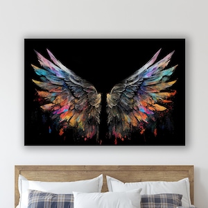 Angel Wings Wall Decor, Abstract Angel Wings, Angel Wings Wall Art, Modern Farmhouse Decor, Housewarming Gift, Office Gİft, Angel Wings Gift