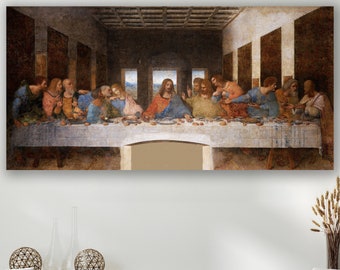 Leonardo Da Vinci, The Last Supper 1498 Leonardo da Vinci Art Print, Art, The Last Supper Wall Decor, Last Supper Art, Religious Wall Art