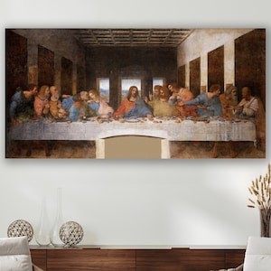 Leonardo Da Vinci, The Last Supper 1498 Leonardo da Vinci Art Print, Art, The Last Supper Wall Decor, Last Supper Art, Religious Wall Art