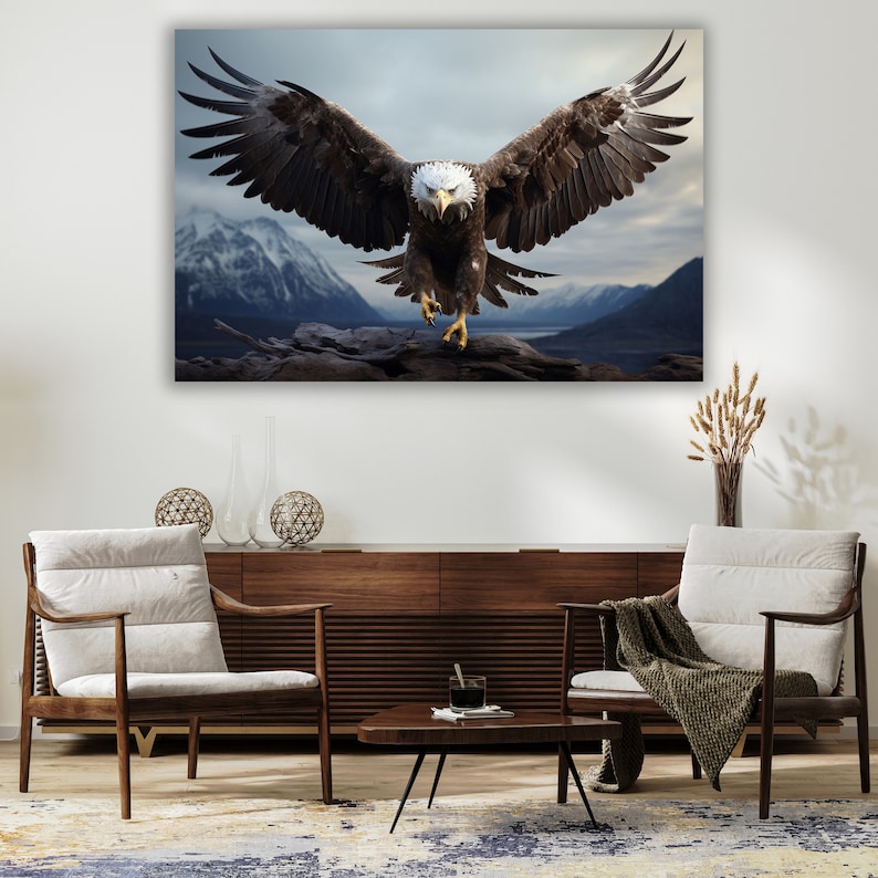 American Eagle Wall Decor, Abstract Eagle Wall Art, Eagle Artwork