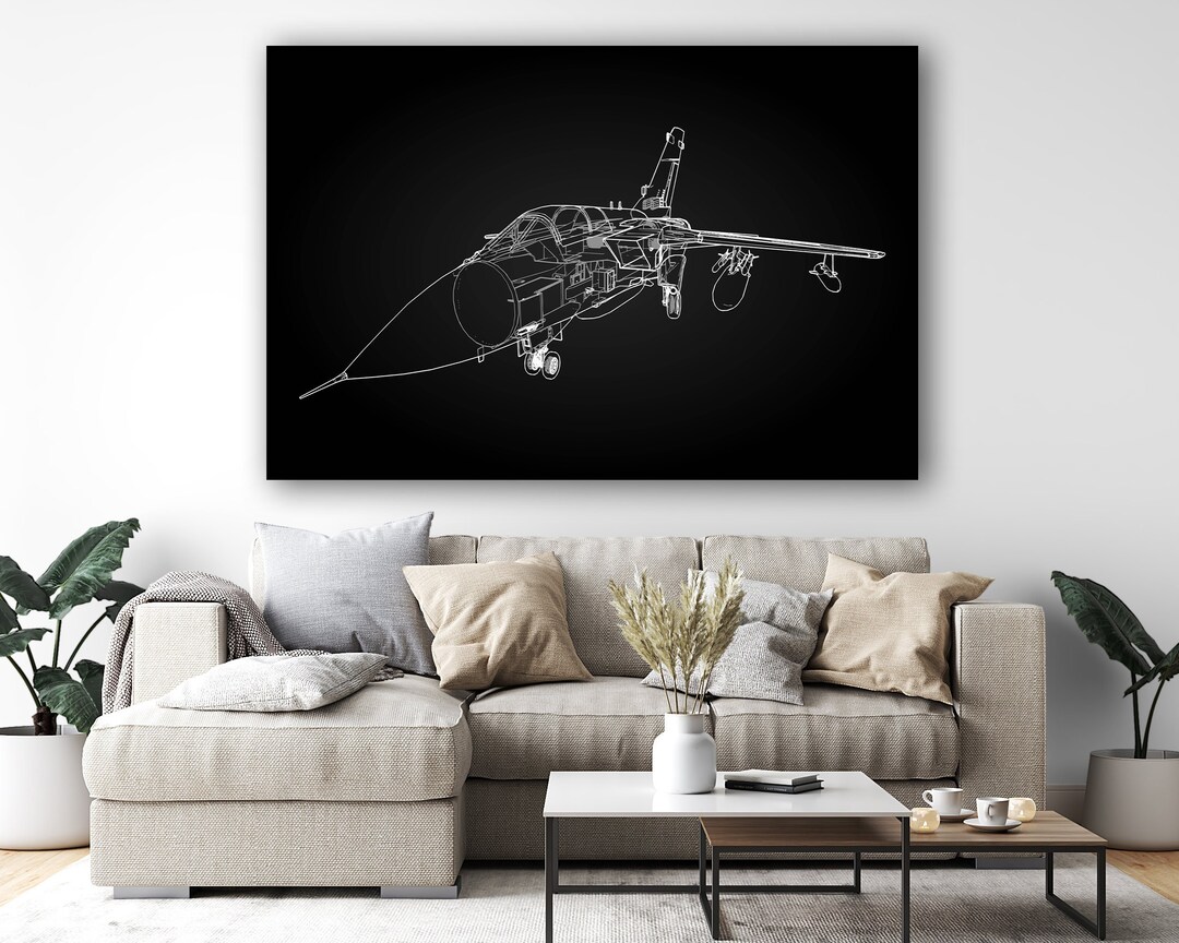 Fighter Jet Wall Art, Fighter Jet Canvas Print, Home & Office Decoration, Aircraft Wall Decor