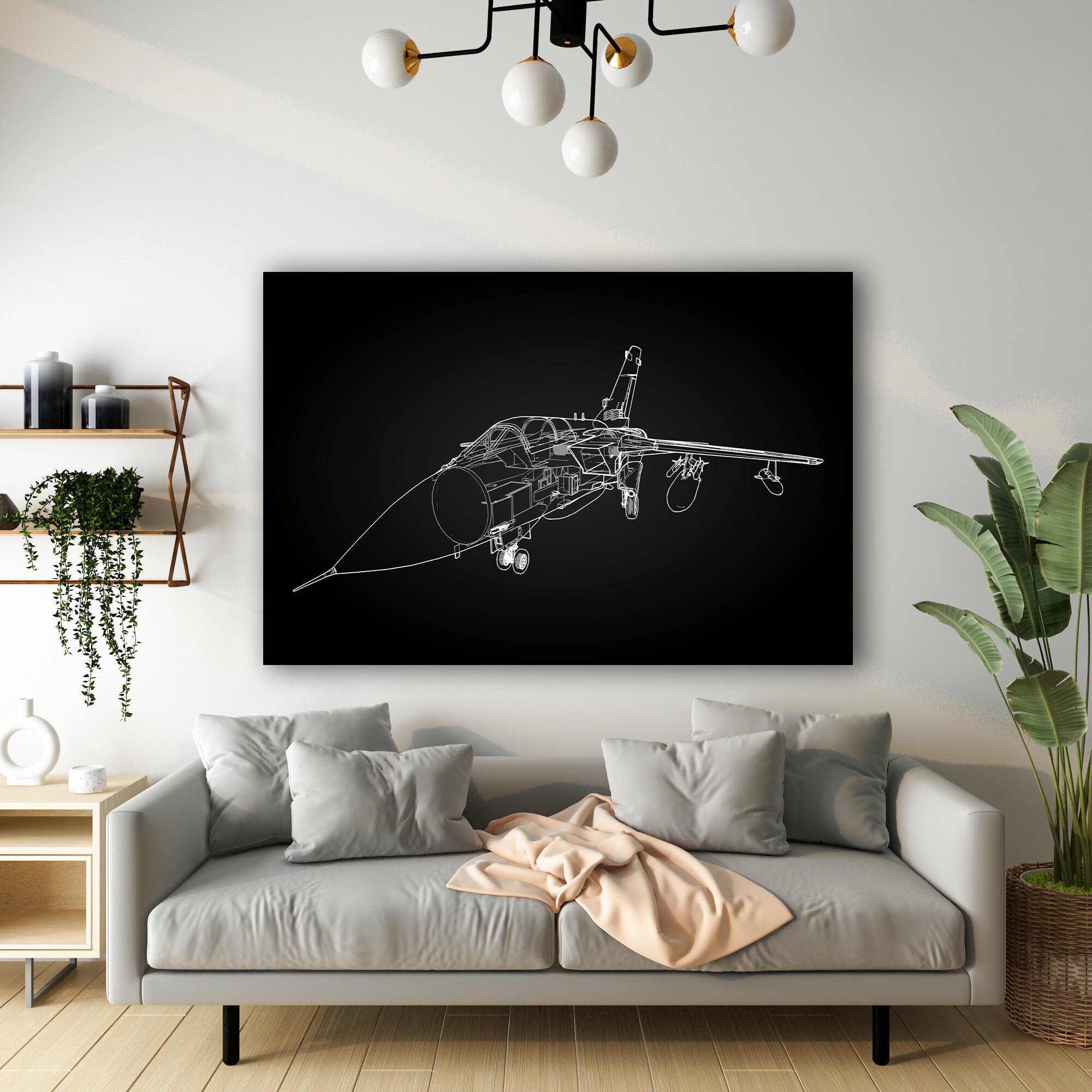 Fighter Jet Wall Art, Fighter Jet Canvas Print, Home & Office ...