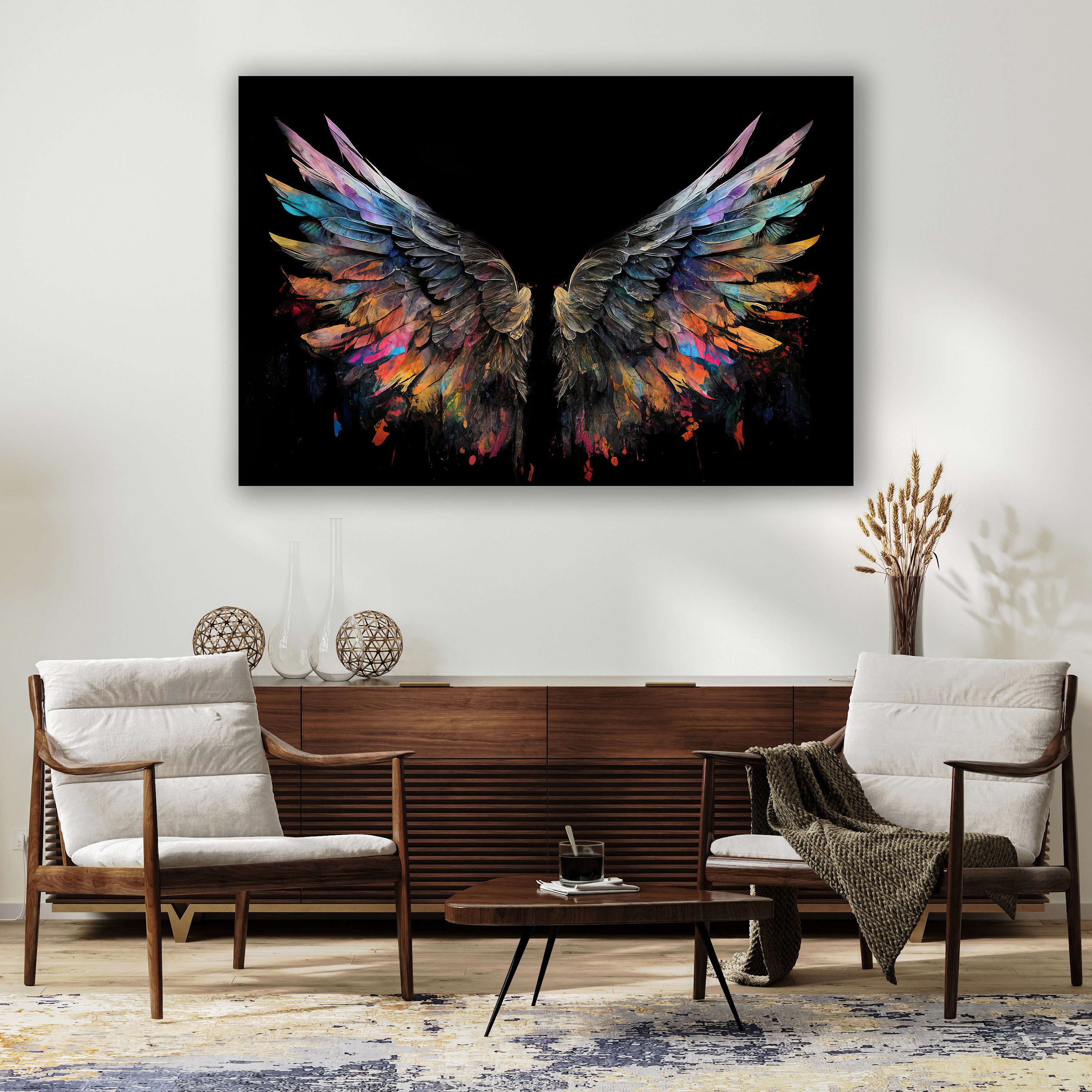 Angel Wings Wall Decor, Abstract Angel Wings, Angel Wings Wall Art