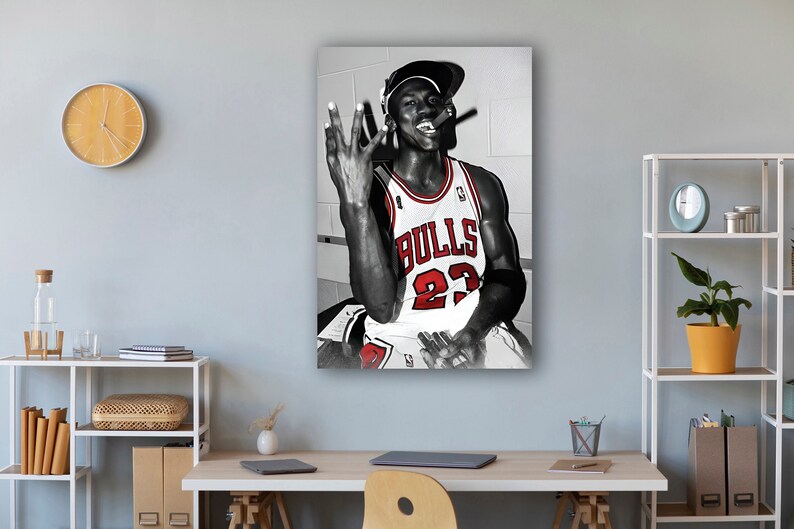 Michael Jordan Wall Decor Chicago Bulls NBA Wall Decor Etsy