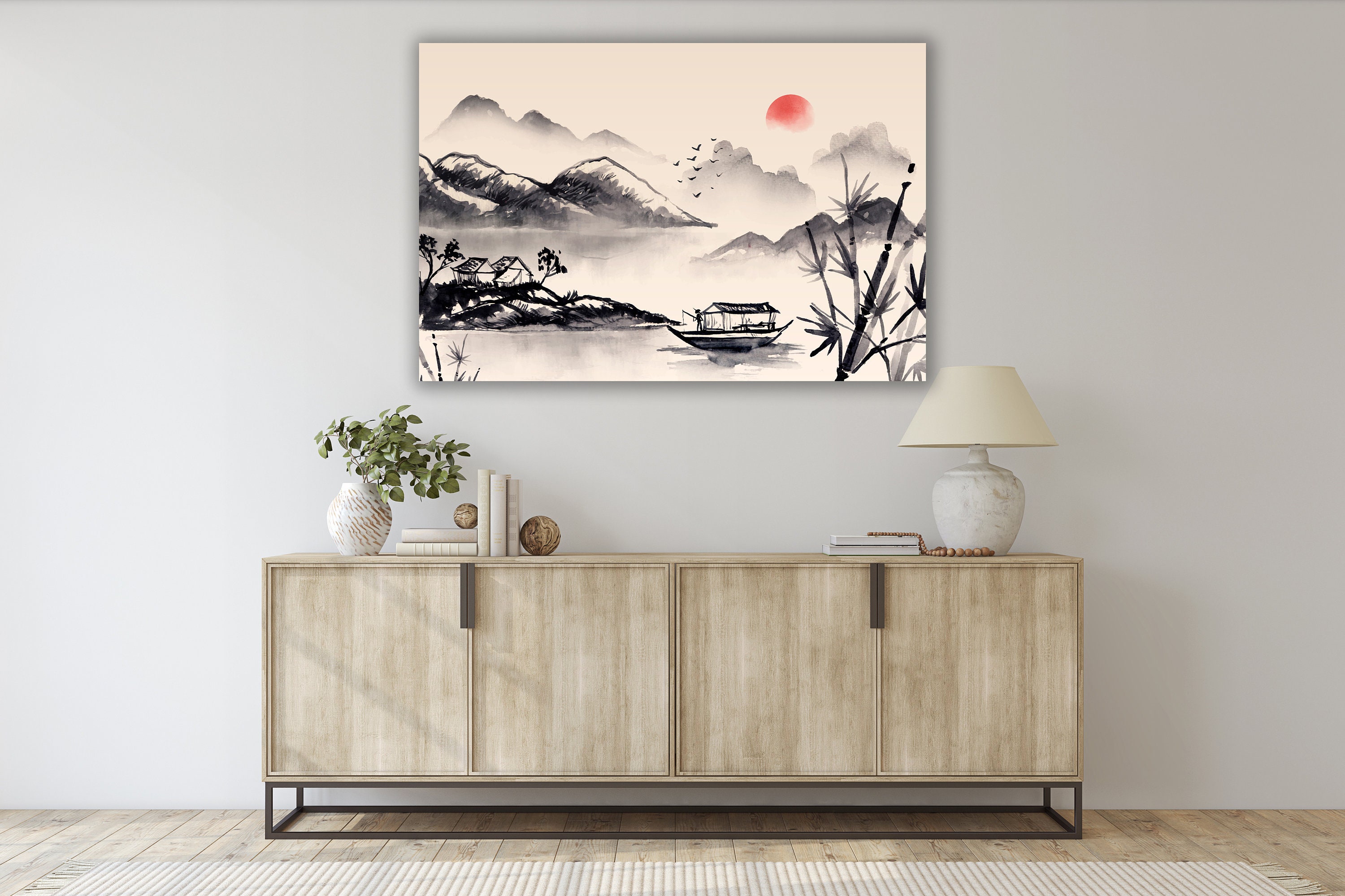 Abstract Japanese Wall Art, Japanese Art, Japanese Artwork, Vintage ...