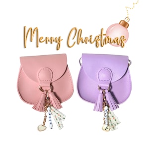 Personalized Leather Tassel Crossbody Bag: Kids First Purse