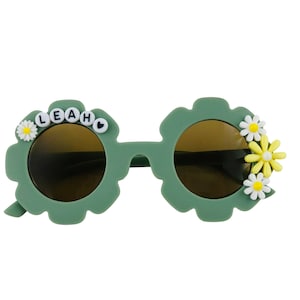 Personalized Daisy Sunglasses: Girls Toddler Name Sunglasses