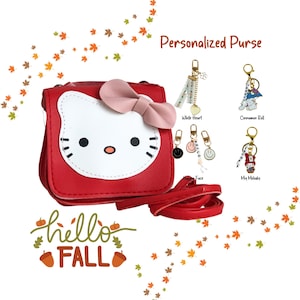 Girls Kitty Cat Personalized Purse: Toddler Crossbody Bag