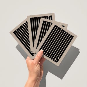 Aristoteles' Praxis - 10 flache Karten mit Umschlägen - Bauhaus-inspirierte Typographie einer altgriechischen Philosophie der Umsetzung von Theorie in die Tat