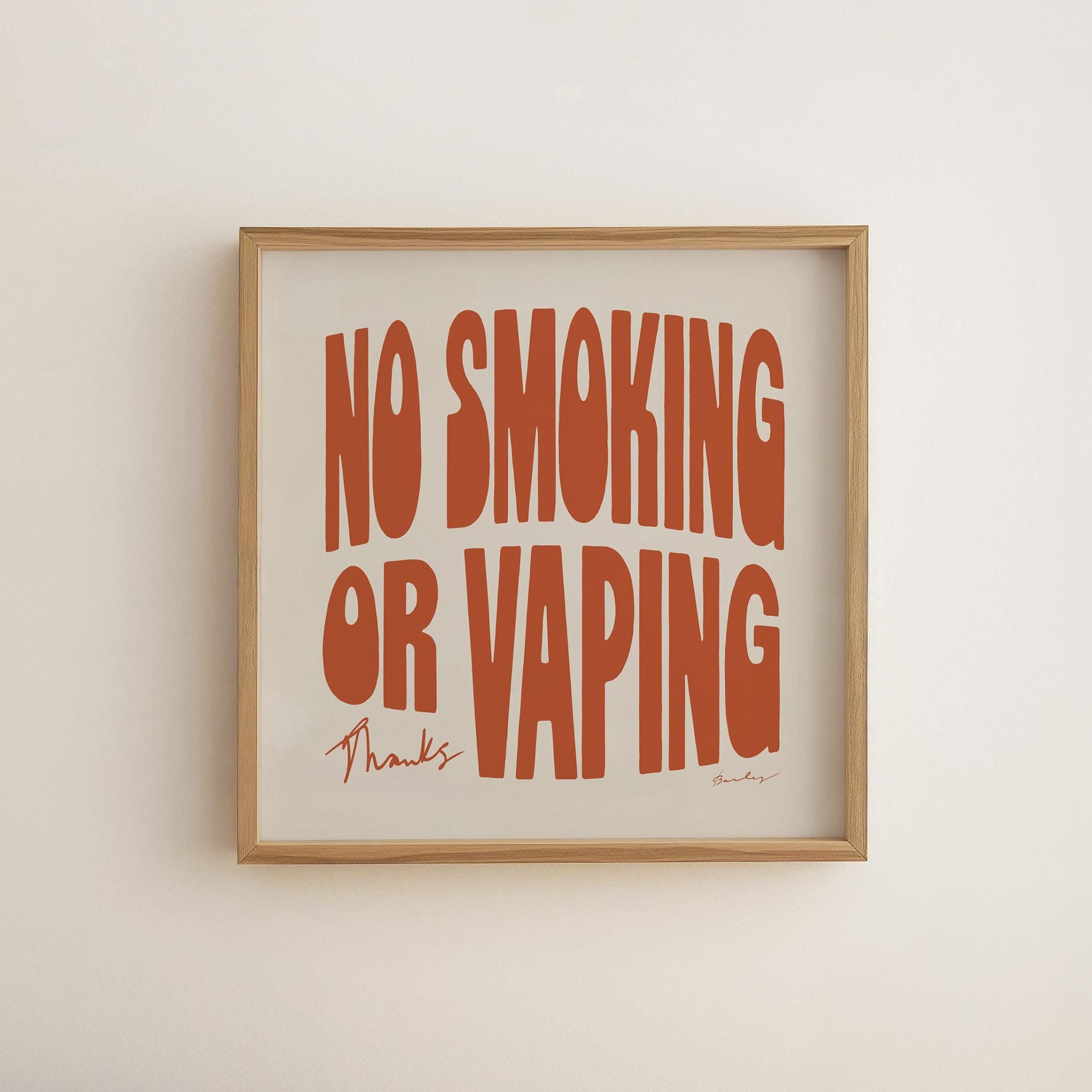 Retro No Smoking Sign - Etsy