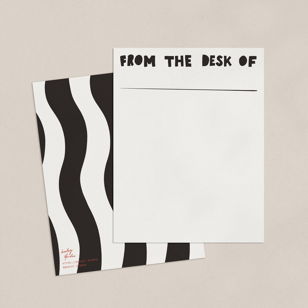 From the Desk Of... Stationery — Bold, Whimsical. 10, 30, or 50 ...