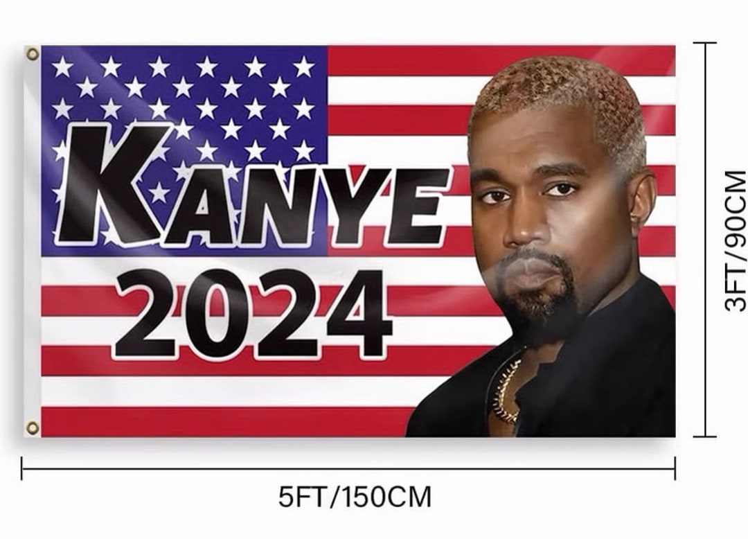 Kanye West 2024 Presidente Bandera 3 X 5 Pies / 90 CM X 150 Etsy México