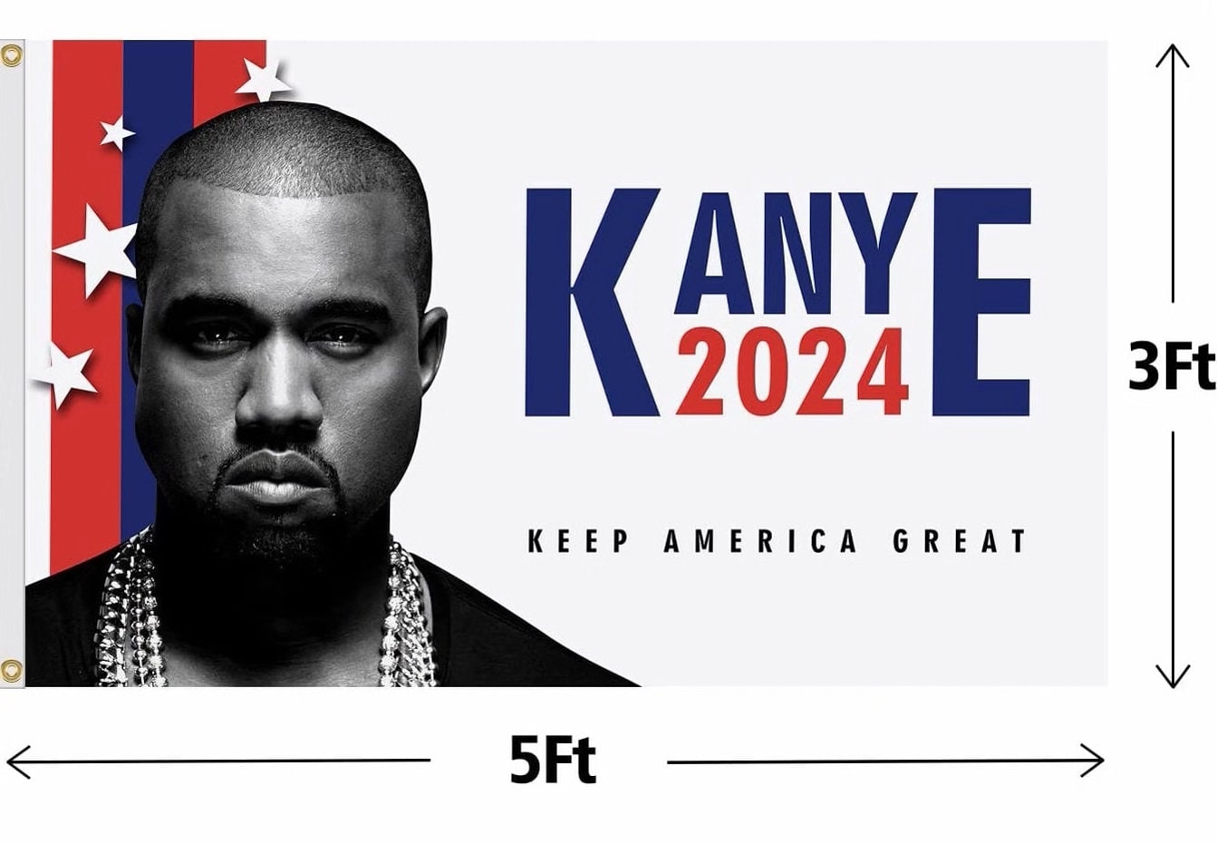 Kanye West 2024 President Flag 3 X 5 Feet / 90CM X 150 Etsy