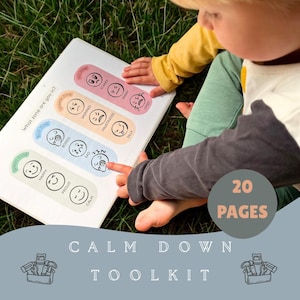 Kit de herramientas para la calma para niños pequeños / Cuaderno imprimible para regular las emociones / Actividades Montessori para el Rincón de la Calma / Descarga en PDF para preescolar