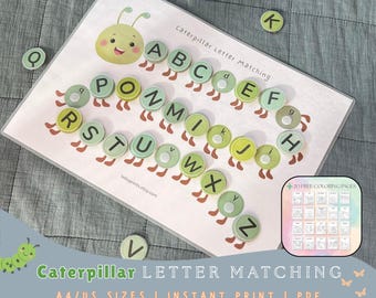 printable caterpillar alphabet letters activity for pre k , Toddler Preschool Kindergarten,classroom Uppercase Lowercase ABC