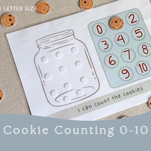 Cookie Jar Counting Game: Preschool Number Match Activity (PDF Download