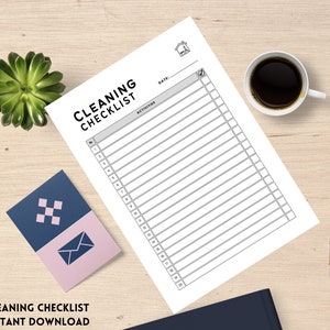 Editable Cleaning Checklist Printable Cleaning Checklist - Etsy
