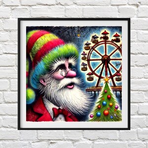 Whimsical Santa Cross Stitch Pattern: Holiday Embroidery (PDF Pattern)