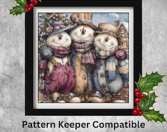 Holiday Friends, Cross Stitch Chart, full coverage, pattern keeper