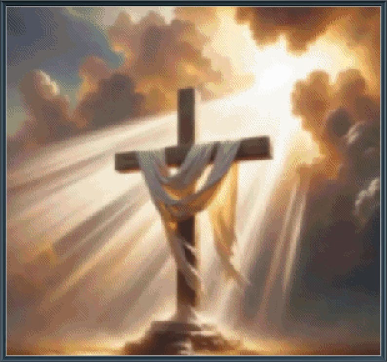 Decoración espiritual, patrón de punto de cruz religioso: patrón de bordado cristiano (PDF) Cobertura completa imagen 12