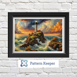 Lighthouse Cove Cross Stitch Pattern: Coastal Needlework (PDF Pattern)
