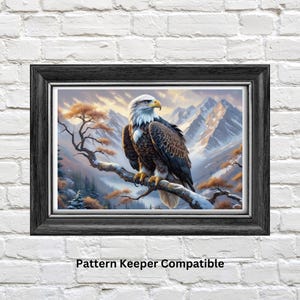 Schweben wie ein Adler, Adler Kreuzstichmuster, Vogel Stickdatei, DIY Nadelbild, Tier Dekor, Handarbeit Geschenk, Bastelset
