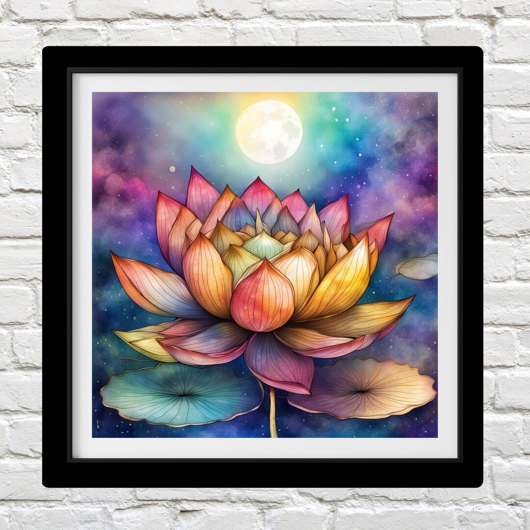 Lotus, Lotus Flower Cross Stitch Pattern, Floral Counted Chart, DIY