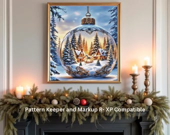 Christmas Bauble Cross Stitch Pattern: Holiday Scene Ornament (PDF Pattern)