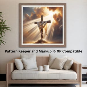 Religiöse Kreuzstichvorlage: Christliches Stickmuster PDF-Muster