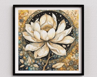 Magnolia 3, Counted Cross Stitch Patterns, Full Coverage, Printable Chart, Needlework, Embroidery