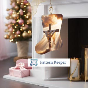 Cross Stitch Christmas Stocking Chart: Holiday Pattern Template (PDF Pattern)