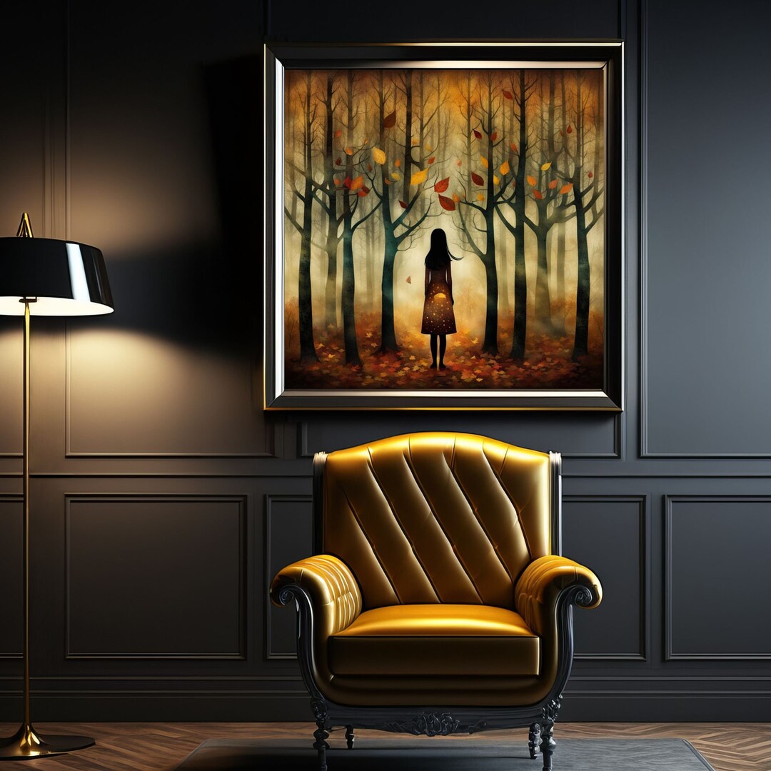 Fall Tree Girl PDF Counted Cross Stitch Full Coverage Etsy