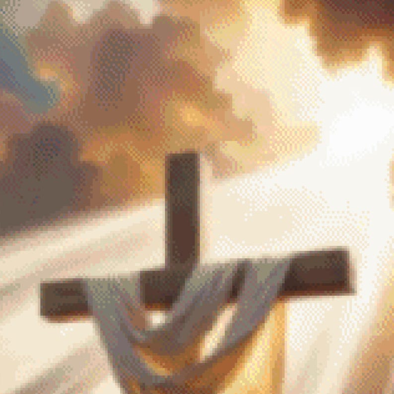 Decoración espiritual, patrón de punto de cruz religioso: patrón de bordado cristiano (PDF) Cobertura completa imagen 5