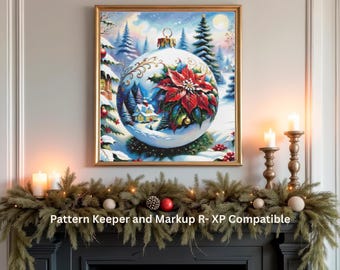 Christmas Ornament Cross Stitch Pattern: Holiday Embroidery (PDF Pattern)