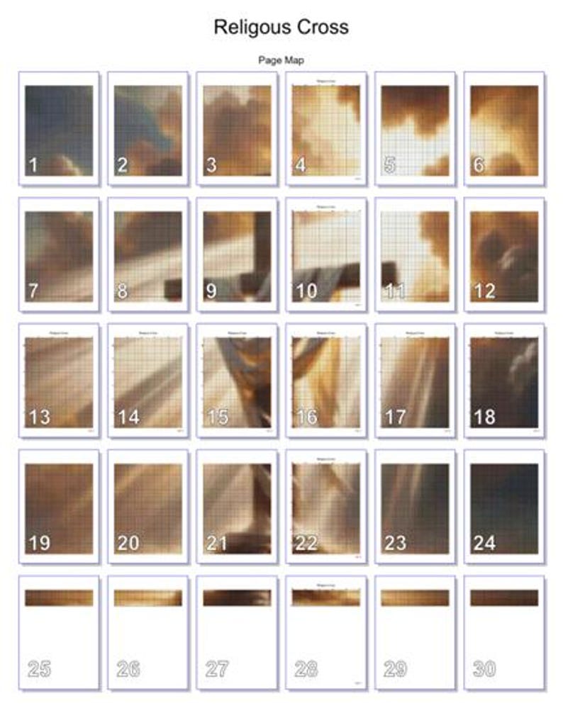 Decoración espiritual, patrón de punto de cruz religioso: patrón de bordado cristiano (PDF) Cobertura completa imagen 3