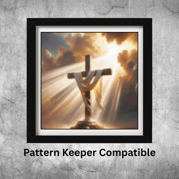 Spiritual Decor, Religious Cross Stitch Chart: Christian Embroidery Pattern (PDF) Full Coverage