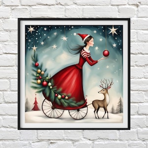 Whimsical Christmas Cross Stitch Pattern: Festive Holiday Needlework (PDF)
