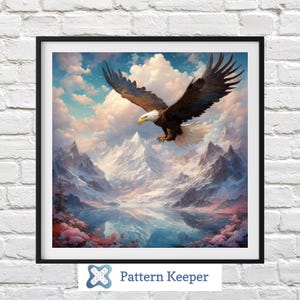 Adler Ridge 2, Adler Kreuzstichvorlage, Vogel Stickmuster, Handarbeit, Geschenk für Näherinnen