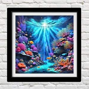 Coral Reef Cross Stitch Pattern: Ocean Embroidery (PDF Pattern)