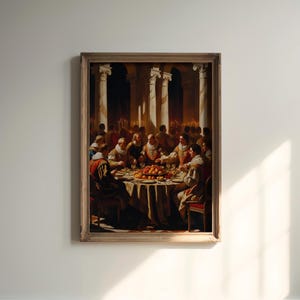 Renaissance Banquet Scene | Vintage Royal Oil Painting | Luxury Historical Wall Art Printable