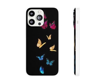 Butterfly Phone Case, Pansexual Colors, Pride Month, iPhone and Samsung, iPhone 13, iPhone 12, iPhone 11, Galaxy s22, Galaxy s10, Galaxy SE