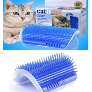 Rennway Katzenkratzgerät Catit (mit Katzenminze Geschenk), Katzenkamm, Katzenliebe, Katzenpflege, Slicker Brush für Haustiermassage, Selbstreinigung