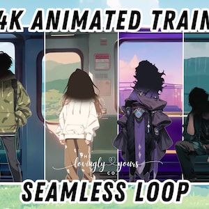 Lofi Train Animated Background Twitch Overlay Vtuber Animated Background Twitch Overlay Vtuber Train Animated Background | Lofi Train Bundle