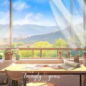 4k Animated Lofi Video Background Cozy Anime Style Study Room Vtuber Background Twitch Overlay Seamless Loop