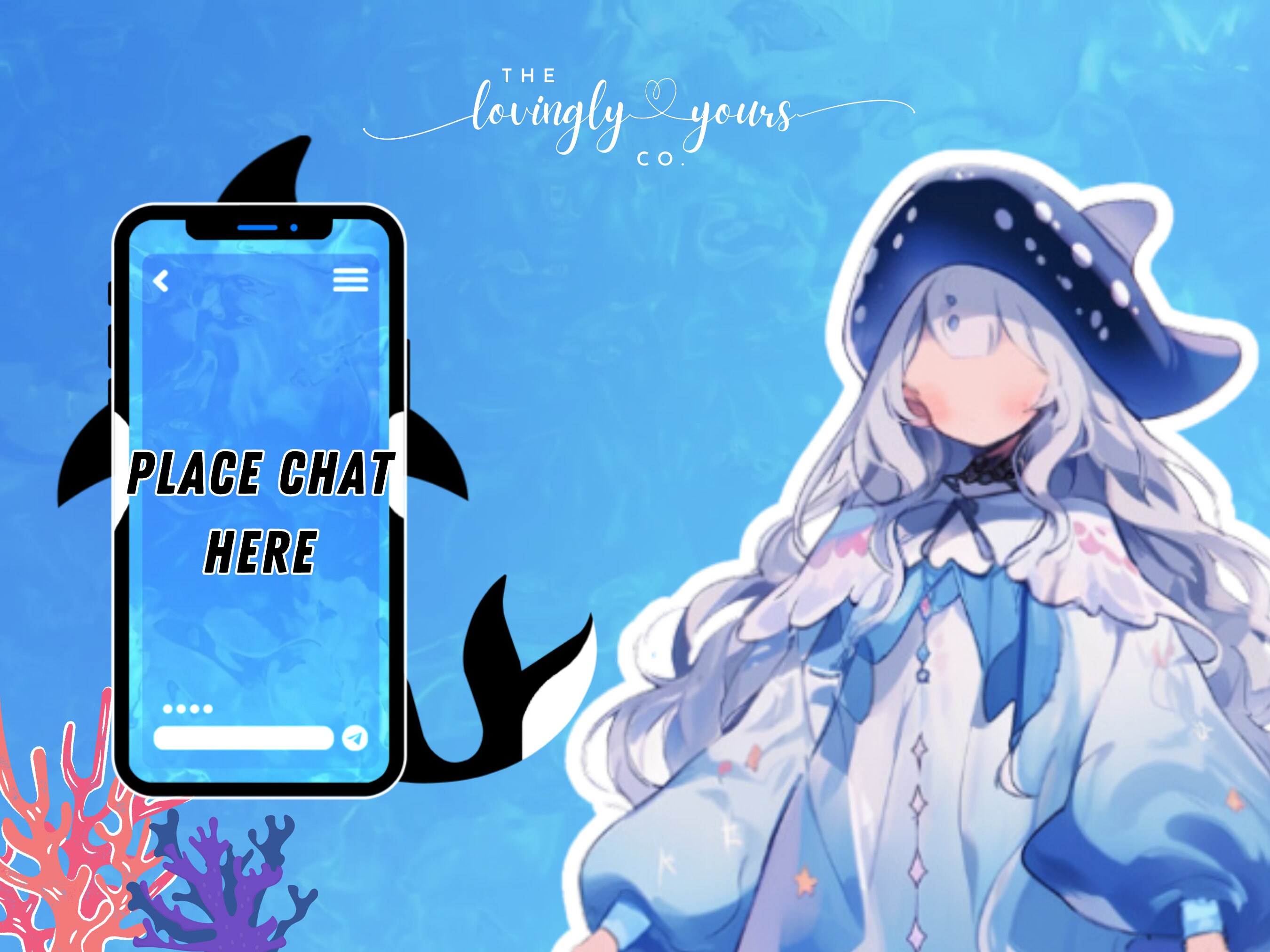 Orca Phone Chat Widget Twitch Overlay Vtuber Assets Twitch Chat PNG ...
