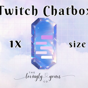Twitch Chat PNG Digital Download Stream Sub Chatbox Bit Twitch Chat Widget Twitch Overlay | Blue Gem