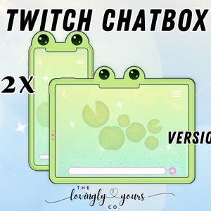 Animated Twitch Chat Widget PNG Digital Download Stream Sub Chatbox Bit Twitch Chat Widget Twitch Overlay | Frog